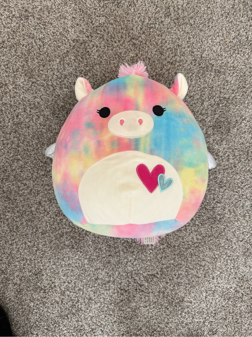 Squishmallow Paisley the Pegasus Valentine's Plush 14” Tie Dye Hearts